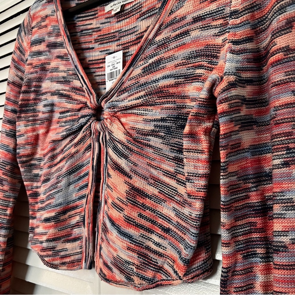 American Eagle | Bell Sleeve Ring-Front Sweater - Picture 2 of 6